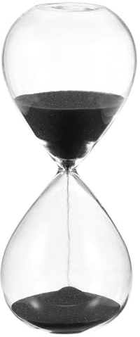 PATIKIL Clessidra Sabbia 10 Minuti, Orologio Sabbia Clessidra Timer Decorazione Per Soggiorno Casa Ufficio Ristorante, Nero