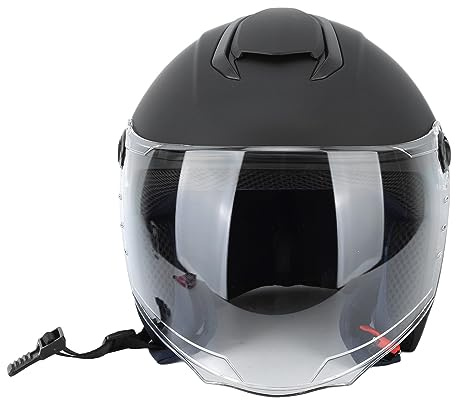 Ghzste Motorcykel Helansiktshjälm Mattsvart Termisk Hålla Flip Up Vintercykelhjälm för Skotrar ATV UTV Street Bikes