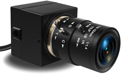 Hotpet 8MP USB Camera with 2.8-12mm Varifocal Lens 4X Optical Zoom Webcam 2448P 15fps Industrial Camera for Windows/Linux/Android/MAC/Raspberry Pi