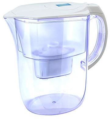 Ehm Ultra Premium Alkaline Water Filter Pitcher - 3.8L, Activated Carbon Filter- BPA Free, Healthy, Clean, & Toxin-Free Mineralized Alkaline Water in Minutes- Up to 9.5 pH-2021 (White)