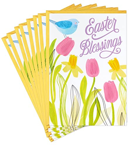 DaySpring Pack of Religious Easter Cards, Blessings (8 Cards with Envelopes)