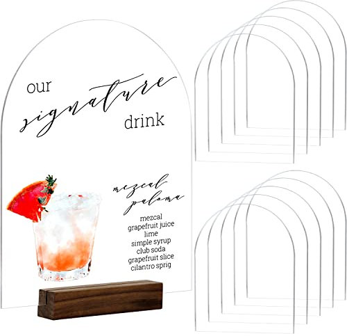 JINMURY Acryl-Schild, blanko, transparent, 20.3x25.4 cm, 10 Stück, Bogen, Acrylplatte, 0.3 cm dick, zum Selbermachen, modernes Hochzeitsschild, Dekoration (transparent, 20.3x25.4 cm (10 Stück)