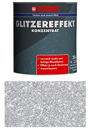 Wilckens Glitzereffekt Konzentrat Glitzer Zusatz für Wandfarben und Lacke 250 ml (Silber)