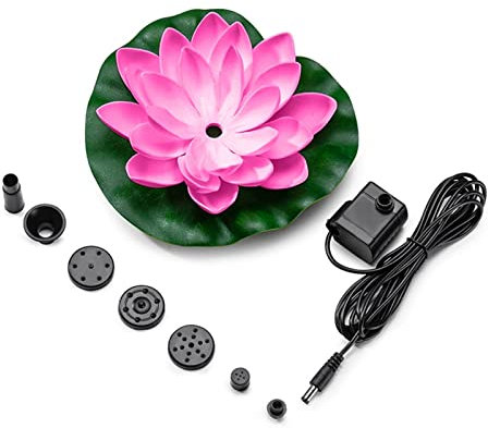 Decoraciones De Césped Jardín Al Aire Libre Decoración de jardín Fuente solar Baño de pájaros Lotus Watuscape Baño de pájaros de jardín Fuente Flotin Fish Tank Pool Decoración de jardín Figura Grandes