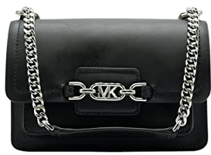 Michael Kors borsa a tracolla Heather Extra-Small Leather Crossbody, Black