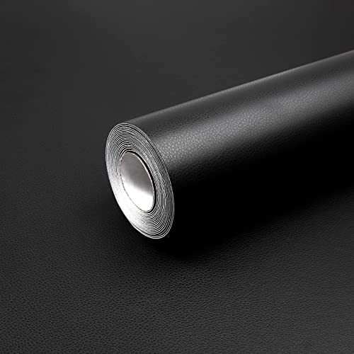 Kunstleder Selbstklebend Meterware Schwarz Reparaturset 30x300cm - Selbstklebendes Leder Reparatur Set Autositz - Lederflicken Selbstklebend für Sofa - Leather Adhesive Covers