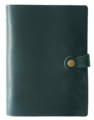 KISSKI·H Olvido Reisetagebuch aus Leder, A7, 6-Ringbuch, Schreiben mit 80 Blatt, liniertes Papier, nachfüllbarer Taschenplaner, Organizer für Damen/Herren, Geschenk für Business, persönliches