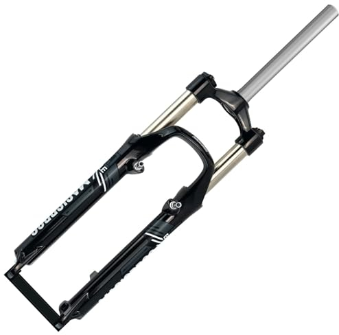 LYMFCFC MTB-Federgabel 26 Zoll Aluminiumlegierung Mechanische Gabel Gerades Rohr Schulterkontrolle Mountainbike-Gabel Scheiben-/V-Bremse QR 9 Mm Federweg 100 Mm 1-1/8 F,26in