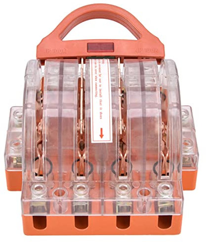 Interruptor de Desconexión de Seguridad, Interruptor de Cuchilla de Cableado Tipo Túnel AC380V 100A de Doble Tiro para Disyuntores a Prueba de Fallas
