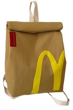 LOHOM Retro-Rucksack Pseudo-echte Papiertüte, Braun, One Size | Große Kapazität, Niedliche Persönlichkeit, Schulrucksack, Für Studenten, Arbeit, Reisen