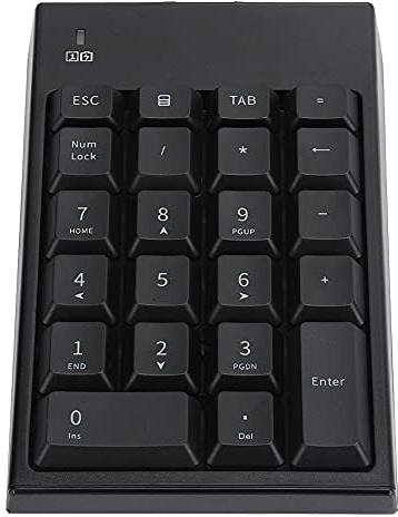 Denash 2.4G USB Wireless Numéric Keypad 22 Keys Mini Teclado para Portátil Portátil, Simple y, Adecuado para Valores/banca