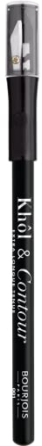 BOURJOIS - Crayon Khôl & Contour 01 Noir-issime & Taille Crayon - 2en1 Khôl & Liner - Couleur Intense - Longue Tenue 12h - Testé Ophthalmologiquement