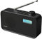 DAB Radio Portable, DAB Plus/DAB Radio, FM Radio, Small Radio, Digital Radio Mains Powered or Battery, USB Charging, Clear LCD Display (Black)