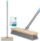 60 Long Handle Wire Brush Heavy Duty Wire Broom Deck Scrub Brush,BRUSH HEAD11.8,Yard Brush Garden Broom for Cleaning Weed Moss Algae on Patio, Deck, Garden Swimming Pool