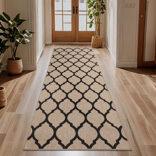TUKDAK Tapis tissé de couloir antidérapant 80x200cm, Tapis de cuisine lavable, Tapis de couloir moderne, Tapis de passage, Tapis de cuisine, Tapis de couloir, Tapis de couloir pour cuisine, entrée
