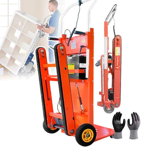 pedenencelia Carretilla Eléctrica para Subir Escaleras, Capacidad De 200 A 400 Kg, con Asa Ajustable Y Rieles Extendidos De 95 Cm - Carretilla Eléctrica para Subir Escaleras load-bearing881lb