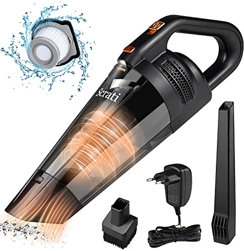 Aspirapolvere portatile a batteria, potente senza fili, multifunzione 25000Pa, mini aspirapolvere con filtro HEPA, motore senza spazzole per auto, casa, cucina, peli di animali domestici