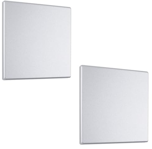 UFURMATE 2 tapas ciegas de 12 x 12 cm de plástico sin tornillos para pared de 1 compartimento en blanco para salida de electrodomésticos, cubiertas eléctricas para enchufes o interruptores no