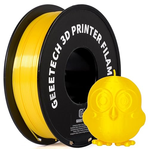 GEEETECH Upgrade PLA Filament für 3D Drucker 1,75mm +/- 0,02mm New Gelb Spule 1kg