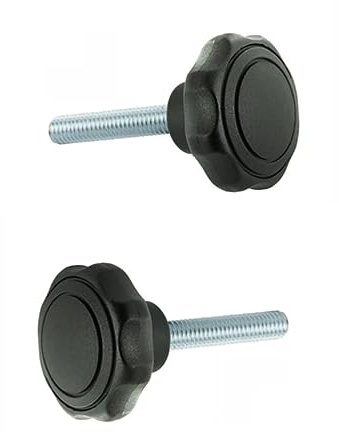 cyclingcolors 2x tornillos cabeza plástico varilla acero M6 M8 mango botón de sujeción manual rápido mancheron mancheron (M6 x 16)