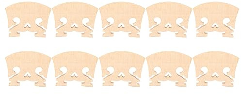 10 Pezzi 4/4 Ponte per Violino Sostituzione a Forma di Cuore in Legno di Acero Ponte per Violino Riparazione Violino Kit di Strumenti di Manutenzione Sostituzione Strumento