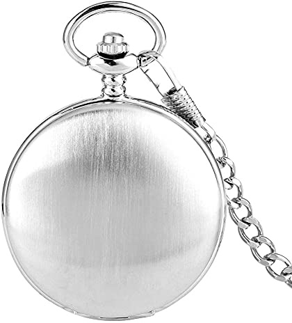 YIHANSS Silber Goldene Glatte mechanische Uhr Herren Taschenuhren Männer Frauen Handaufzug Taschenuhr Kettenuhr Einfache Uhren