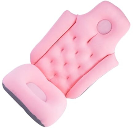 STOBAZA Almohadilla Antideslizante para Bañera Grande Rosa Cojín con Respaldo para Sentarse Taburete Ligero para Baño para Mujeres Embarazadas y Personas Mayores