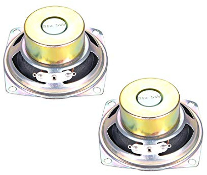 sourcing map 5W 66mm Square Shape 8 Ohm DIY Speaker Replacement Loudspeaker 2pcs