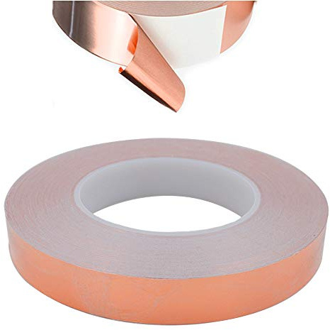 Senven Advanced supraleitendes Kupferfolien-Abschirmband - superleitend - (50 m × 20 mm) - EMI- und HF-Abschirmung, Papierstromkreis, elektrische Reparatur, Löten - 1er-Pack