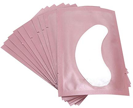 Ögonfransförlängningskudde, 50 stycken under ögonkuddar Pure Hydrogel Eye Patch Lash Gel Pad för ögonfransförlängning (rosa)