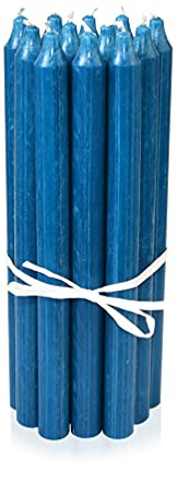 LUMELY dänische Premium Stabkerzen Petrol, 12er Pack, Höhe 29cm, Ø 2,2cm, Brenndauer ca. 14 Stunden, zylindrische Leuchterkerzen, Deko Kerzen Set, Kerzen Skandinavisch