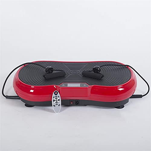 Placas de potencia de vibración, máquina de placa de vibración con altavoz Bluetooth, 5 modos de programa, 2 bandas de resistencia, entrenador de fitness de vibración para bajar de peso y to