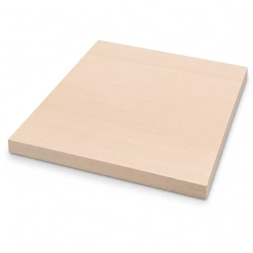 EdpaS Schnitzholz, Lindenholzbrett zum Schnitzen, 20 x 20 x 1,5 cm | Glatt bearbeitet für Kerbschnitzen, Brandmalerei, Mandalas und Reliefs - ideal für Anfänger und Erwachsene