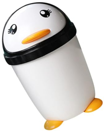 WEKADRIN Papelera De Coche De Plástico Tapa Abatible Diseño De Para Uso Coche Oficina y Baño Organizador De Residuos