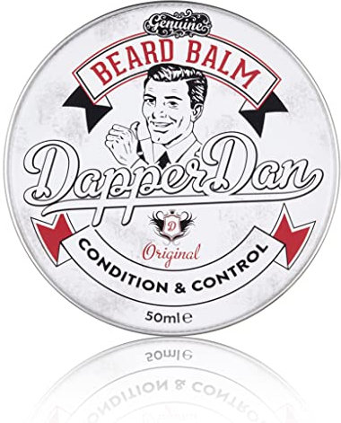 Dapper Dan Nourishing Beard Balm, Blend of Essential Oils And Waxes to Shape, Style and Nourish Moustaches and Beard, Vanilla and Raspberry Scent, 1 x 50ml