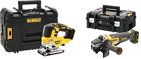 DEWALT - Scie Sauteuse à Poignée Supérieure Brushless XR 18V Li-ion - DCS334NT-XJ - Scie sans Fil avec Coffret TSTAK et Éclairage LED - Courses à Vide 3200tr/min - Coupe Bois 135mm & DeWalt