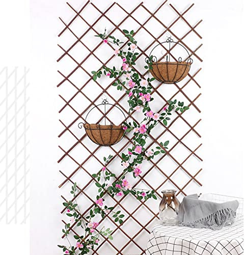 Joyivike Weidenrankgitter Spalier, Ausziehbar - Rankhilfe Gitter Wand, Dauerhaft Weide Spalier, Höhe 40cm/70cm, Rankhilfe Für Kletterpflanzen, Rankgitter Rankleiter, Natürliches Retro