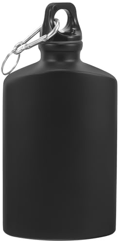 Toddmomy Tragbare flache Wasserflasche, 500 ml, Militär-Aluminium, leicht, auslaufsicher, für Outdoor, Wandern, Camping, Training