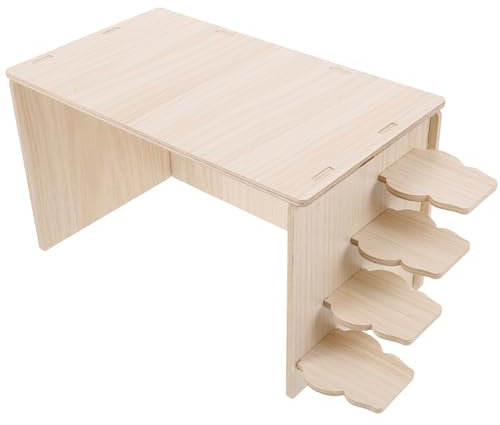 minkissy Maison pour Petits Animaux Bois Massif Abri Multifonctionnel pour Hamsters Et Cochons avec Échelle Refuge Confortable pour Jouer Cacher Et Reposer