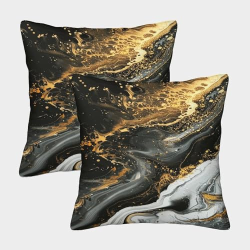 Mármol Fundas Cojines Antialérgicas 2 Piezas Funda De Almohada Diseño 3D Decorativas para Sofa,Cama,Silla 50x50cm