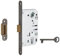 bricoleva.it Serratura Porta Interna, Blocco Chiusura per Porta, Serrature Porte con o senza Chiave (Serratura Mediana Magnetica, Bronzo)