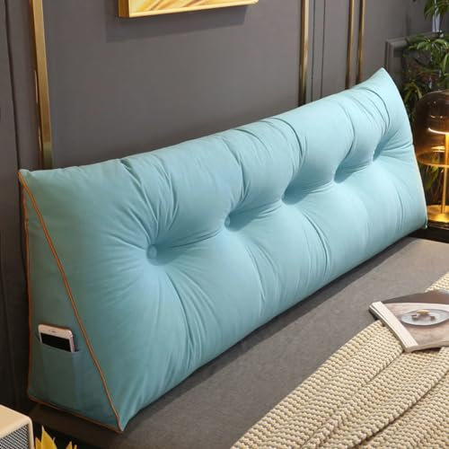Premium King Size Kopfteilkissen, Keilstützkissen mit geschreddertem Schaumstoff für ultimativen Komfort, abnehmbarer Bezug für Bett und Sofa, ideal zum Lesen, Ausruhen und Entspannen, weicher und
