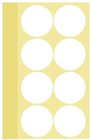 240 Stück Weiß Klebepunkte Aufkleber 50 mm Runde Punktaufkleber Farbkodierun Etiketten selbstklebende Markierungspunkte zum Beschriften, Basteln Stickers Round Color Coding Labels (Weiss 5 cm)