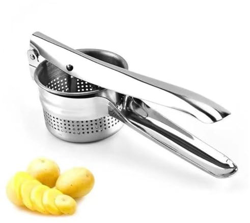 Master Brand Premium Potato Ricer - Stainless Steel Masher for Fluffy Mashed Potatoes, Easy-to-Use Handheld Press with Non-Slip Handle