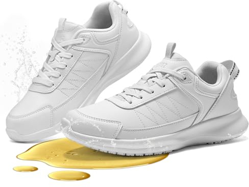 SPIEZ Non Slip Chef Shoes, Lightweight Women Work Trainers with CE SRC | Non Slip Oil Resistant Certification, Easy To Clean, Water Repellent, Kitchen, Restaurant, Servers, Healthcare, Warehouse