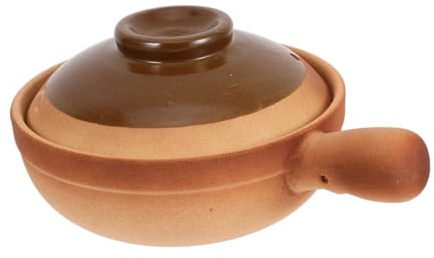 BESPORTBLE Clay Casserole Soup Pot Lid for Stews and Rice Portable Cooking Clay Pot for Family Gatherings and Travel
