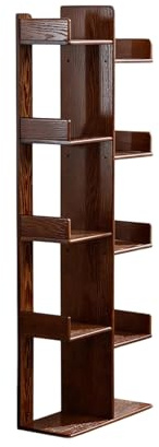 Scaffale ad albero a 3-5 livelli, scaffale verticale for libri, libreria stretta, design multistrato salva spazio, for riporre, CD e riviste(Color 1,5-tier)