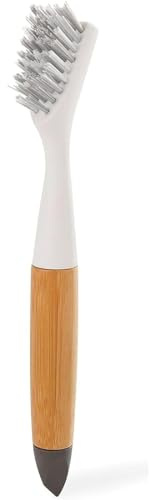 Full Circle Micro Manager - Brosse à joints - Brosse de Nettoyage à Poils Durs et Pointe de Précision pour les Joints et les Fentes dans la Cuisine et la Salle de Bain, 19,5 x 2,5 x 2 cm, Blanc