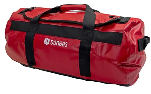 Dönges Reisetasche Seal-D, wasserdicht, rot, 60 l (Packsack rolltasche Seesack Paktasche wasserdichte verschweißt segeln Motorrad angeln Wandern trekking Kleidung Reise Reisen Regen Spritzwasser)