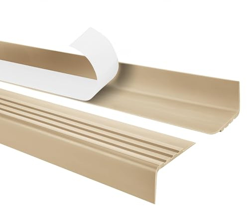 Quest Trappkantprofil PVC självhäftande 30x27 mm halkfri – beige, 150 cm